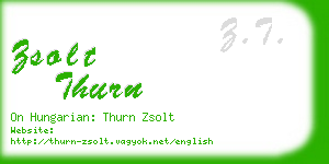 zsolt thurn business card